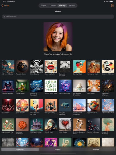 Album view on iPad